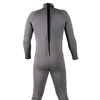 Back view of a grey JMJ One Piece Fullsuit with back zip