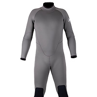 Front view of a grey JMJ One Piece Fullsuit with back zip