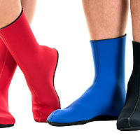 JMJ Knobby Sole Boot in red, blue and black