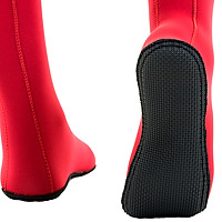 JMJ Knobby Sole Boot in red showing sole
