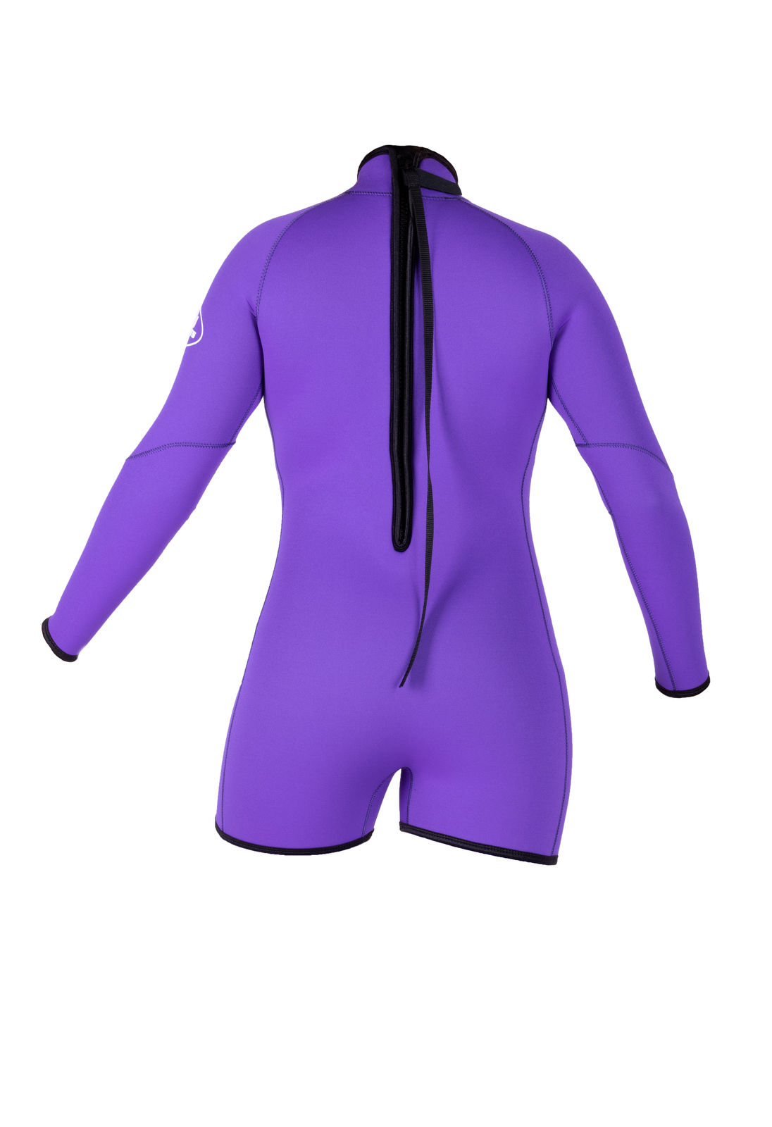 Blue Print Spliced Front Zip Long Sleeve Spring Suit Wetsuit
