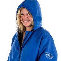 Head & shoulders photo of the JMJ Polar Fleece Jacket in blue