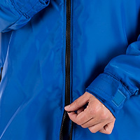 Closeup photo of the two-way zipper on a JMJ Polar Fleece Jacket