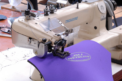 Sewing machine at JMJ Wetsuits