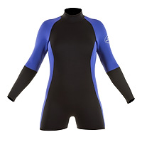 Front view of the JMJ Step In Jacket wetsuit in black with magic trim