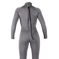 Back view of a female grey JMJ Surf Fullsuit