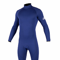 Front view of a male navy JMJ Surf Fullsuit