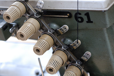 Sewing machine used to make wetsuits